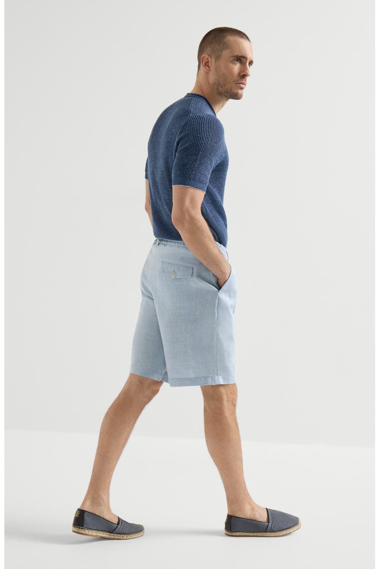 Chevron Bermuda shorts, Alternate, color, Azure