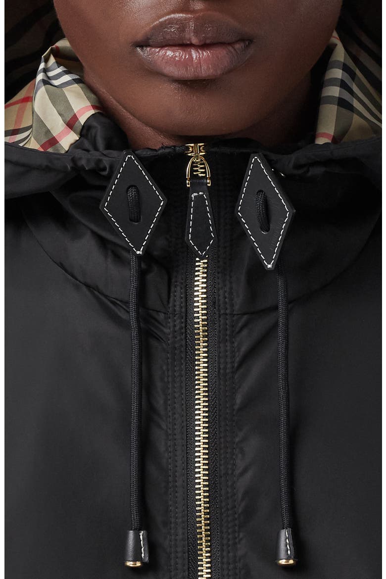 Binham Zip Hooded Nylon Jacket, Alternate, color, BLACK