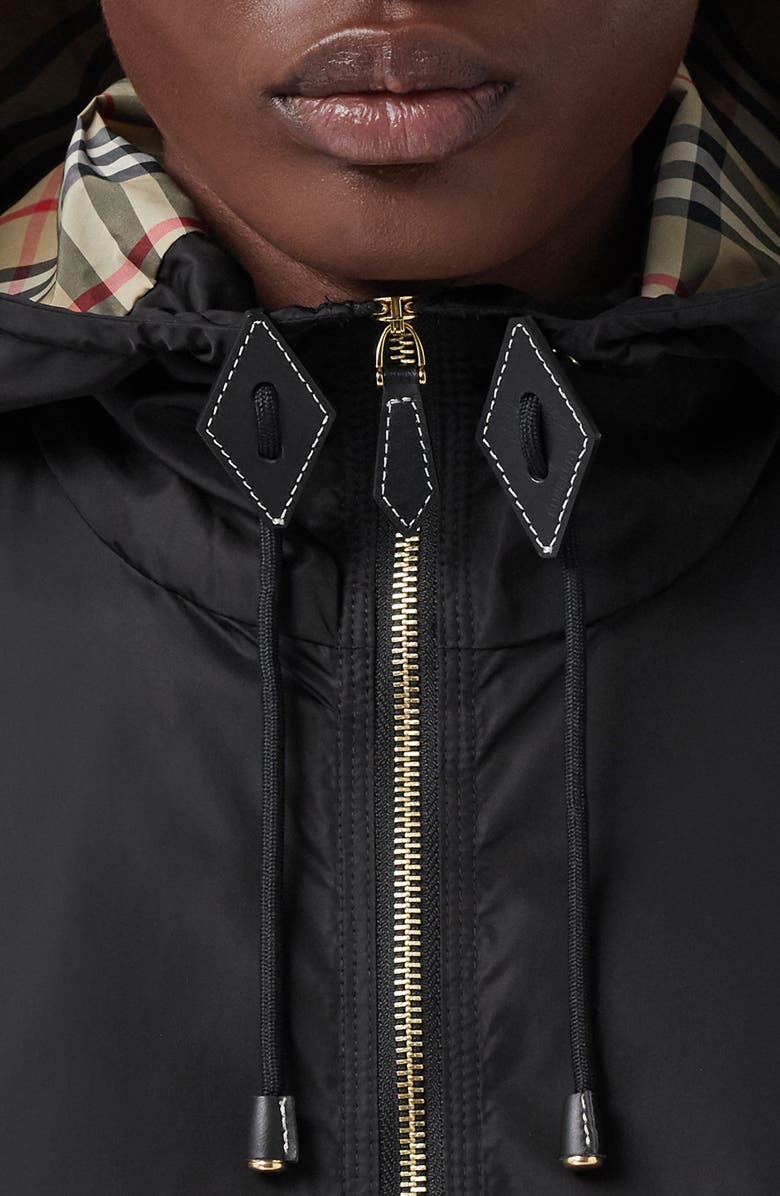 Burberry Binham Zip Hooded Nylon Jacket, Alternate, color, 