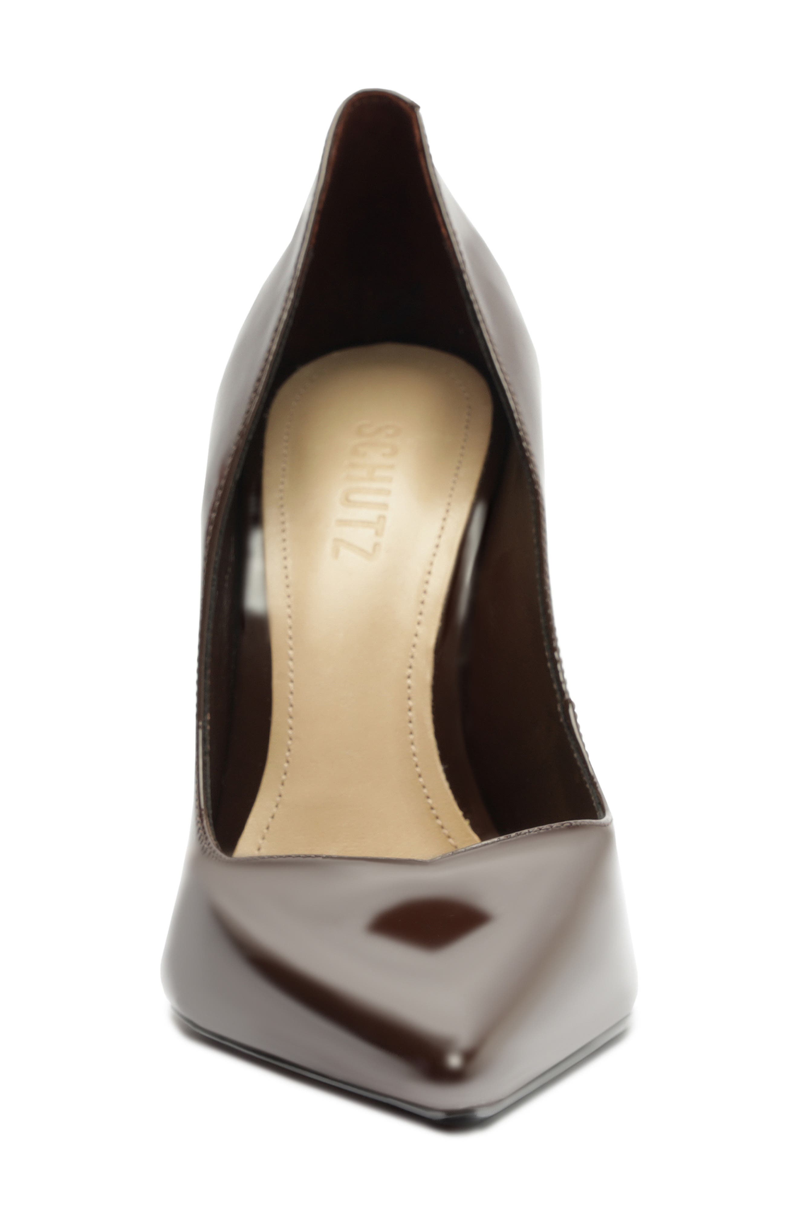 Schutz Lexi Pointed Toe Pump, Alternate, color, Chestnut Brown
