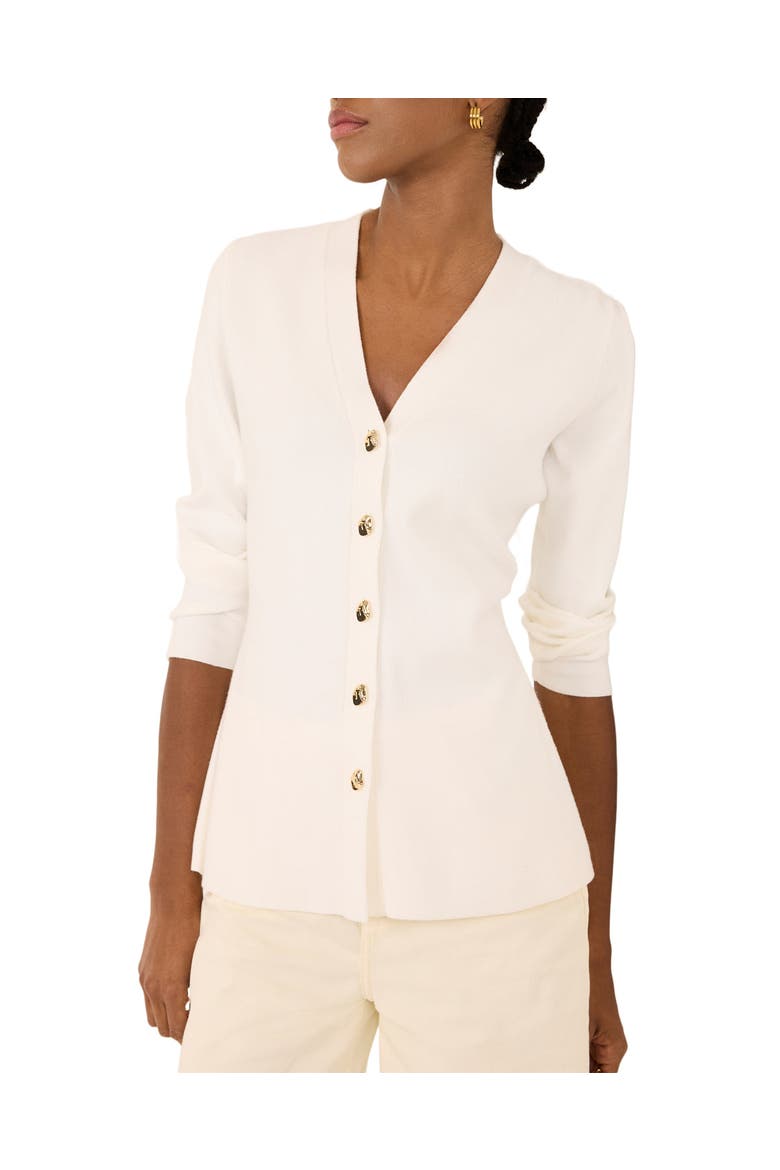 V Neck Longline Cardigan, Alternate, color, Ivory