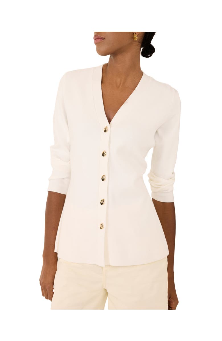 MINT VELVET V Neck Longline Cardigan, Alternate, color, Ivory