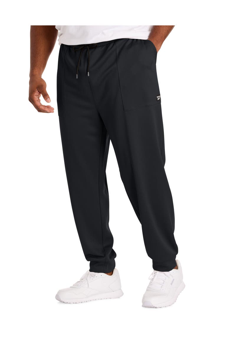 Reebok Big & Tall Birdseye Performance Textured Joggers, Main, color, Black