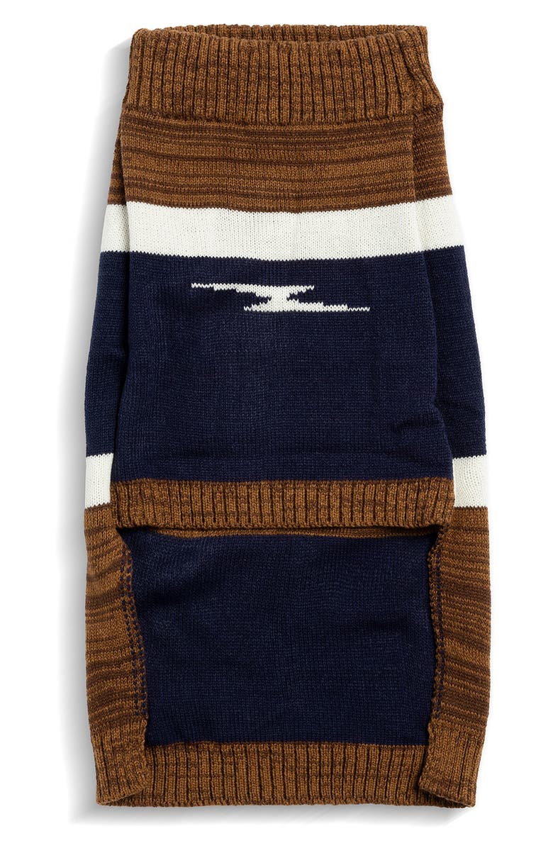 Shinola Logo Jacquard Dog Sweater, Alternate, color, Brown