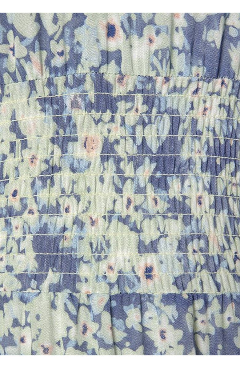 LASCANA Women's Floral Puff Sleeve Maxi Dress, Alternate, color, Navy Printed