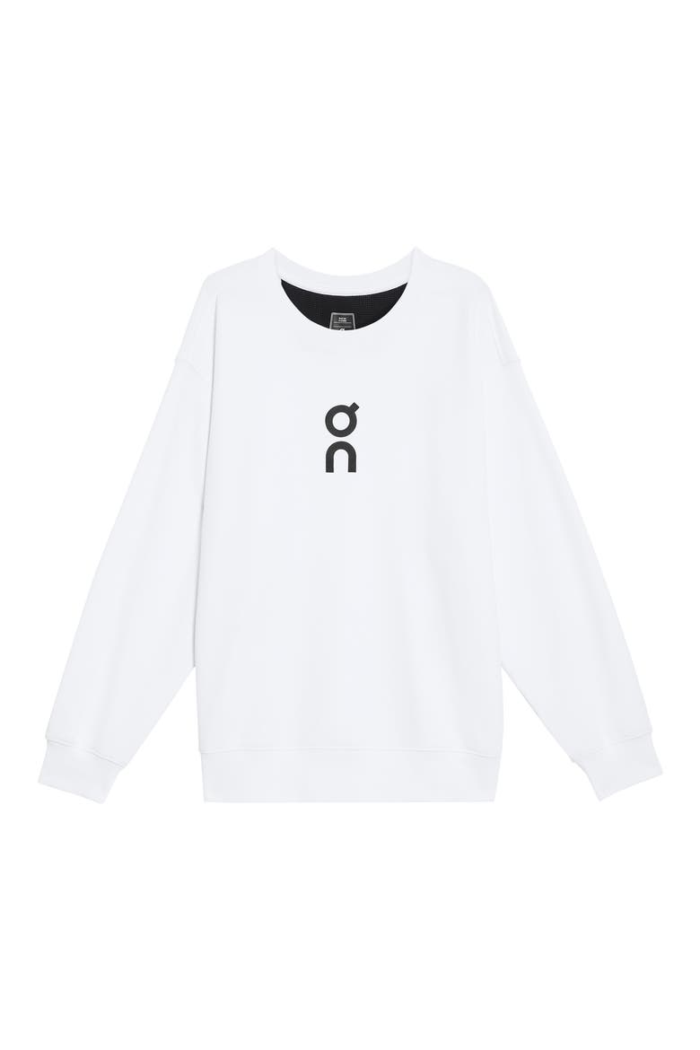 Club Crewneck Cotton Blend Sweatshirt, Alternate, color, WHITE