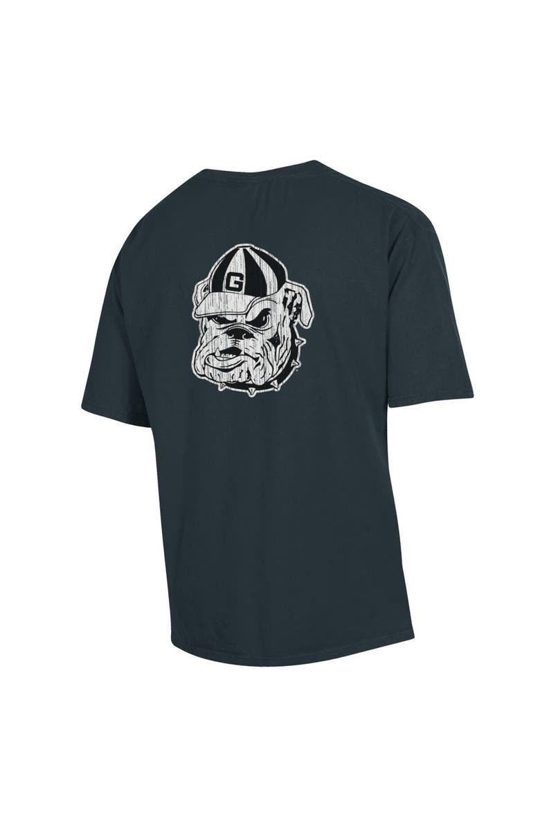 Comfort Wash Men's Comfort Wash Charcoal Georgia Bulldogs Vintage Arch 2-Hit T-Shirt, Alternate, color,