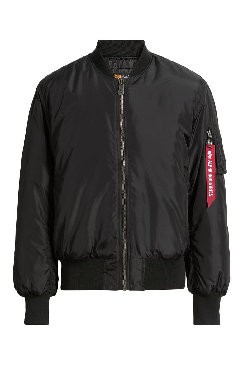 MA-1 Relaxed Bomber Jacket, Alternate, color, BLACK
