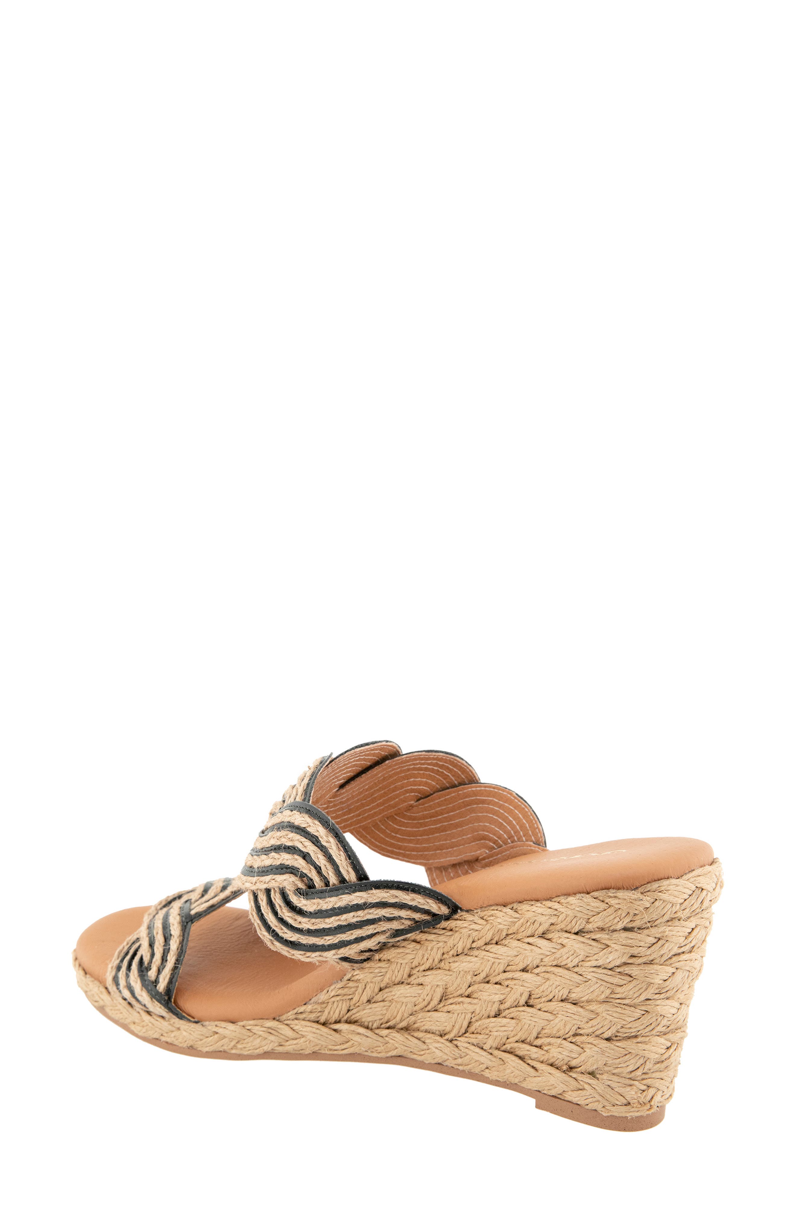 Nitra Twist Espadrille Platform Wedge Sandal, Alternate, color, NATURAL/ BLACK
