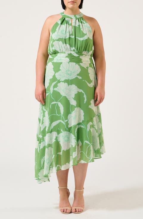 Seafall Print Maxi Dress (Plus)