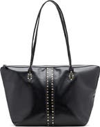 MANGO TEEN Studded Faux Leather Tote