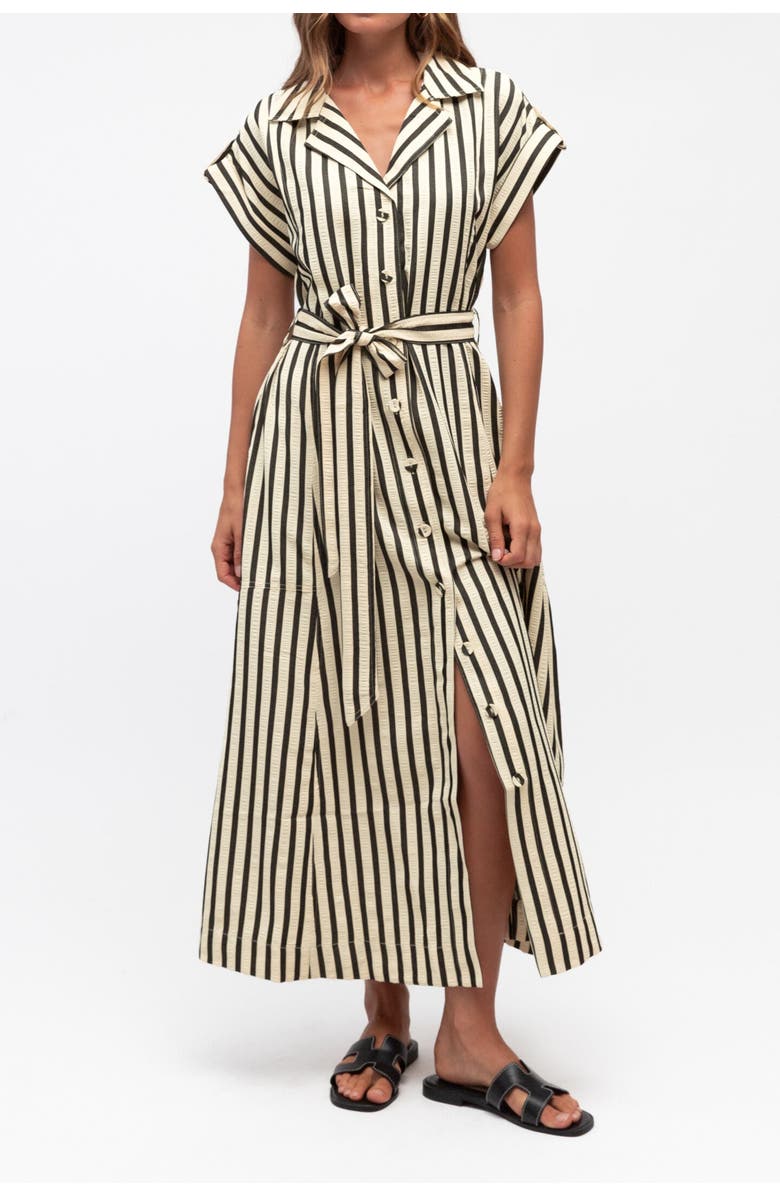 Label of Love Classic Stripe Shirtdress, Main, color, Ivory