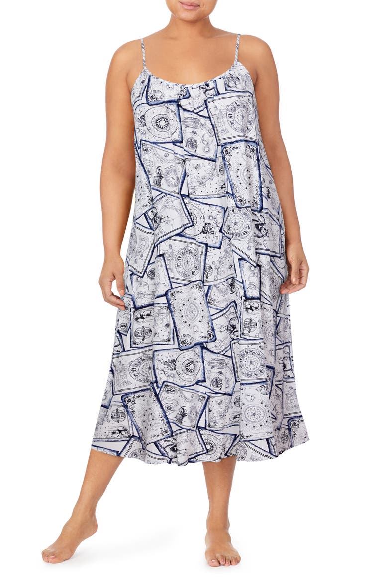 Print Long Chemise, Alternate, color, CAMEO ASTROLOGICAL POSTCARDS