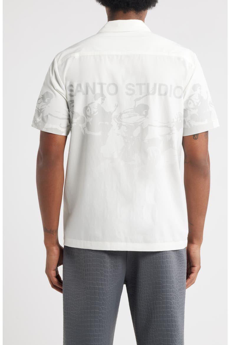 Confidatevi Short Sleeve Button-Up Shirt, Alternate, color, WHITE