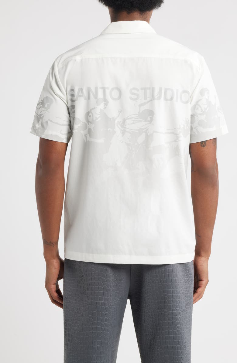 SANTO STUDIO Confidatevi Short Sleeve Button-Up Shirt, Alternate, color, 