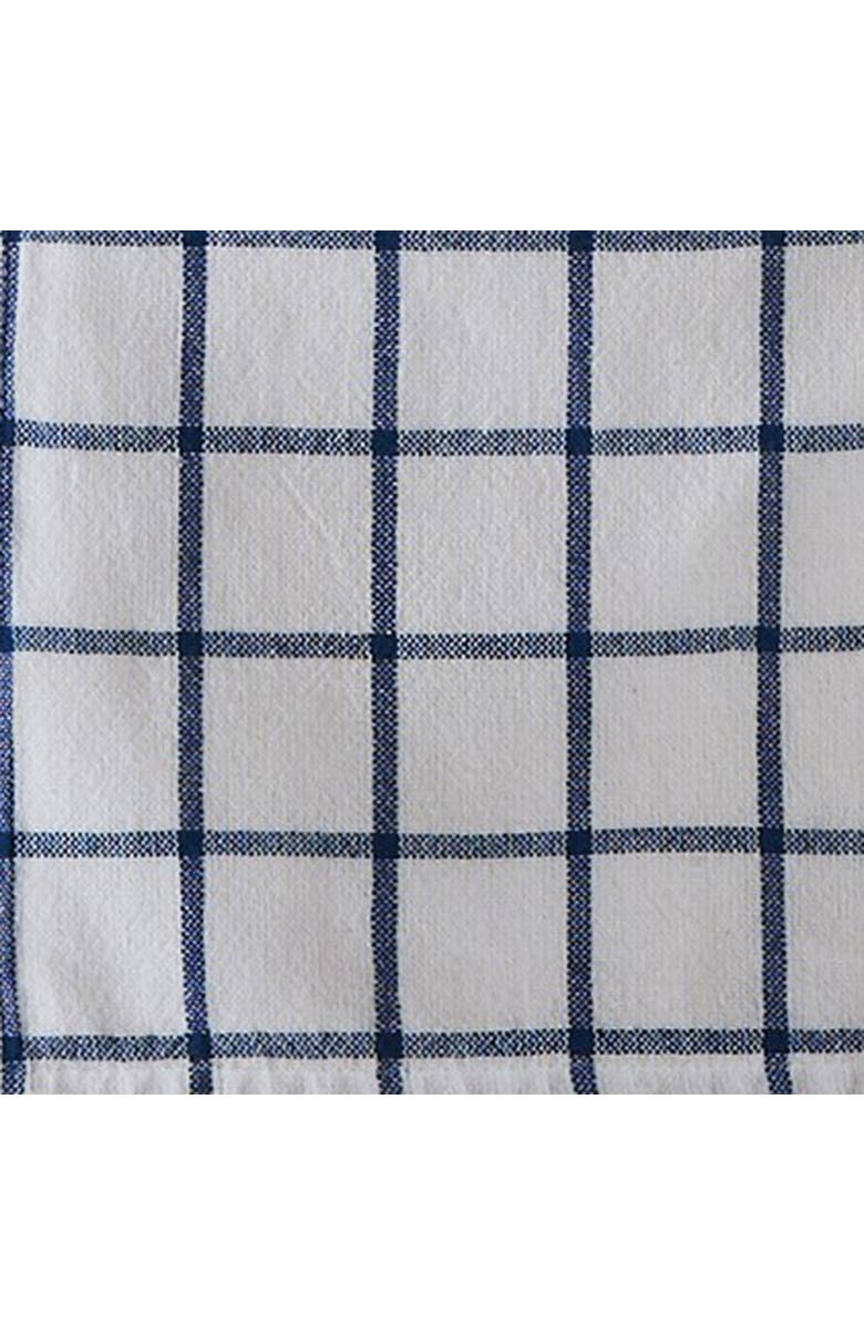 tag Classic Reversible Blue Windowpane Cotton Dishtowel Set, Alternate, color, Blue