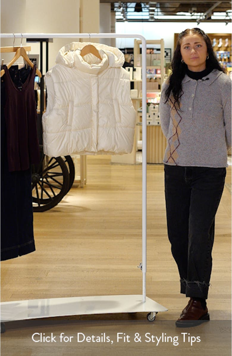 Poppy Hooded Puffer Vest, sales video thumbnail