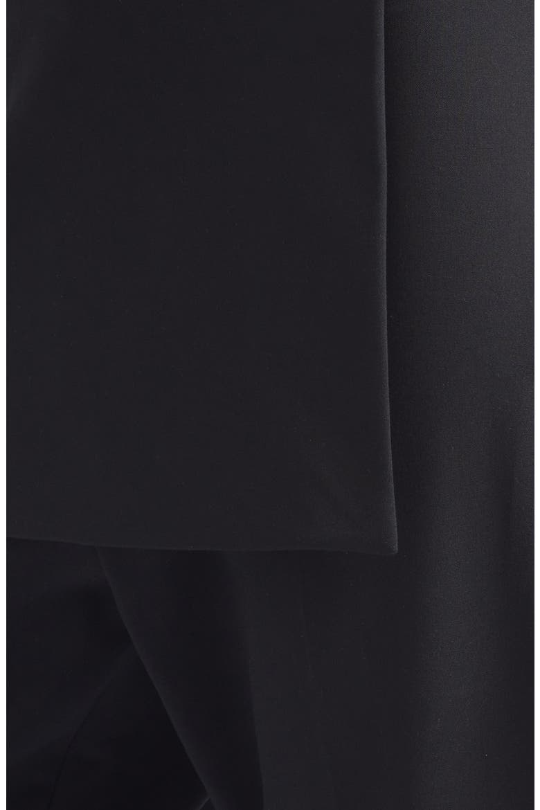 Mulberry Apron Overlay Crop Bootcut Pants, Alternate, color, BLACK
