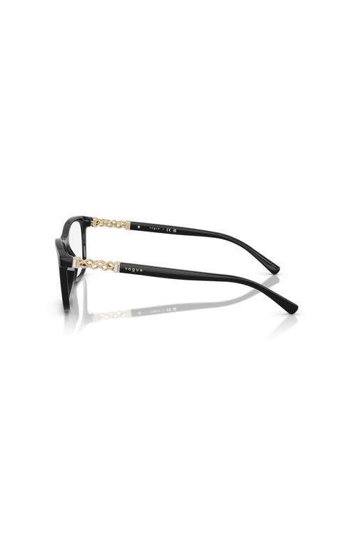 Vogue Eyewear 51mm Rectangle Optical Glasses In Black