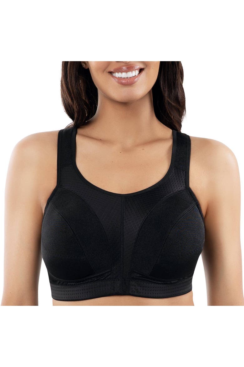Active Full Bust Unlined Sports Bra, Main, color, Black