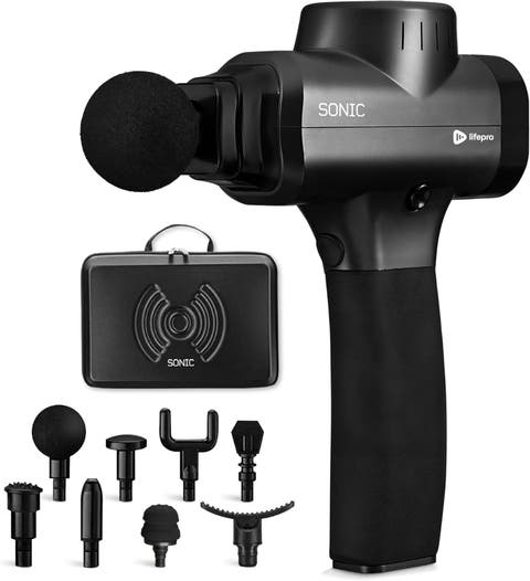Sonic Massage Gun Percussion Muscle Massager with 8 Heads & 6 Speeds