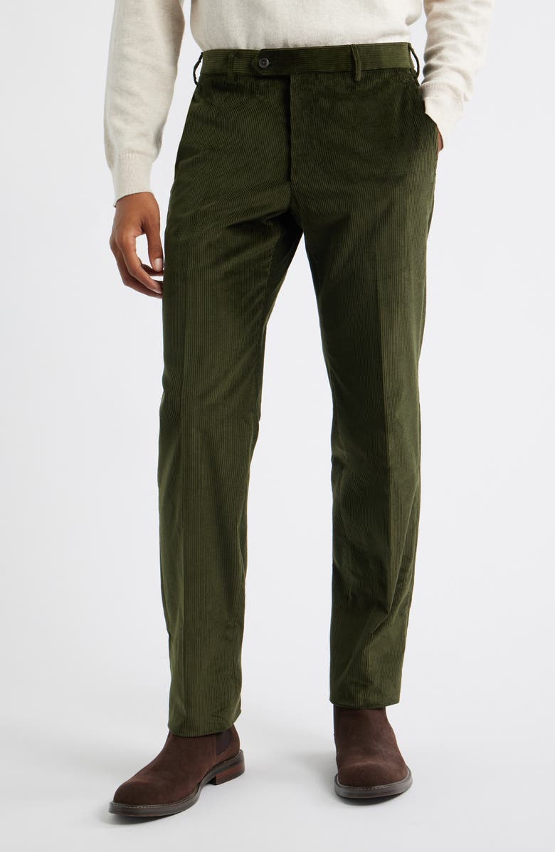 Zanella Parker Corduroy Pants, Main, color, Dark Olive