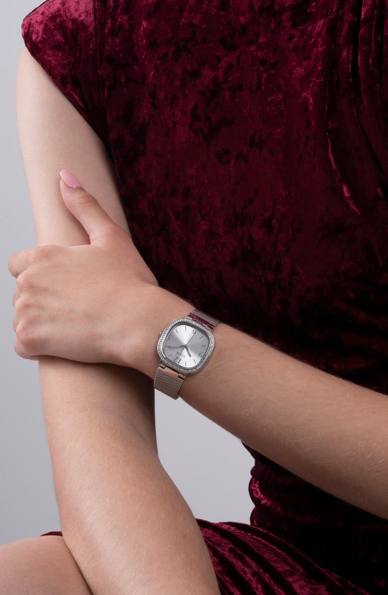 GUESS Analog Mesh Bracelet Watch, 32mm, Alternate, color,