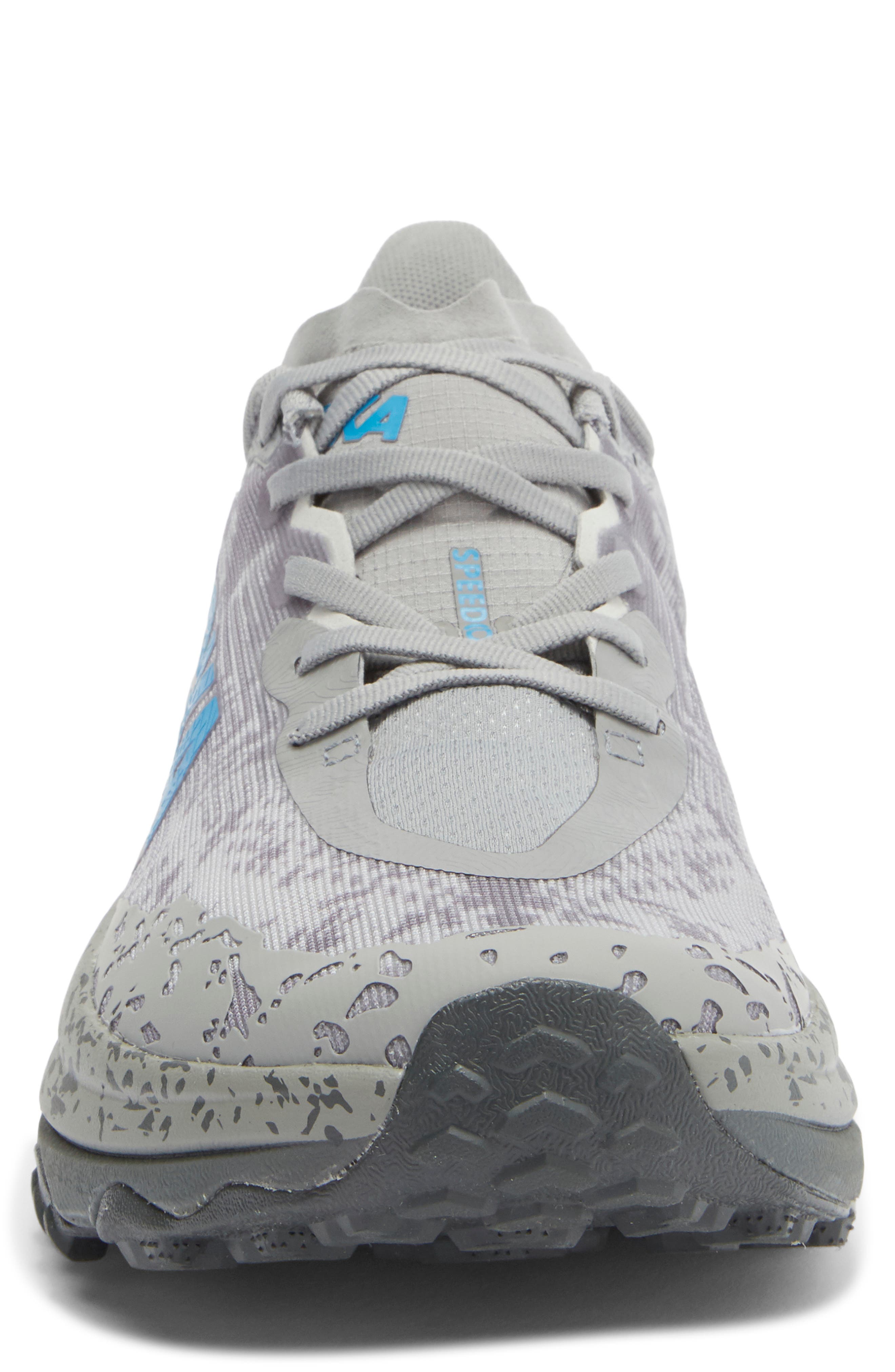 HOKA Speedgoat 6 Trail Running Shoe, Alternate, color, Galactic Grey / Hoka Blue