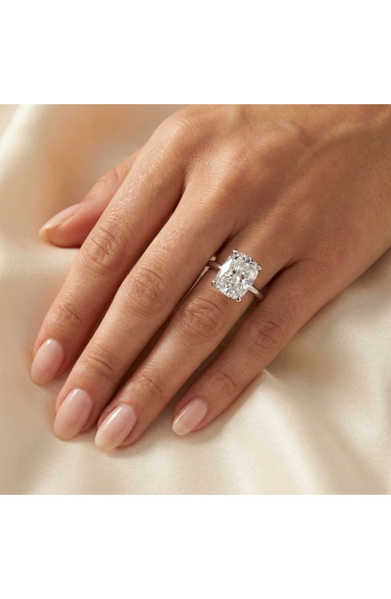 Bliss Diamond 5Ct Cushion Solitaire Diamond Engagement Ring 14k Gold or Platinum Lab Grown, Alternate, color, 14K White Gold