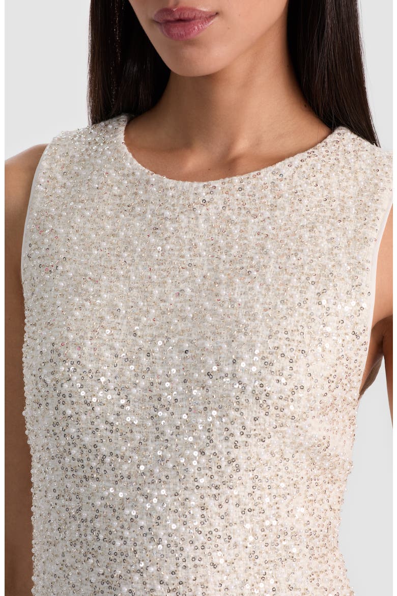 Cade Sequin & Bead Embellished Minidress, Alternate, color, OFF WHITE