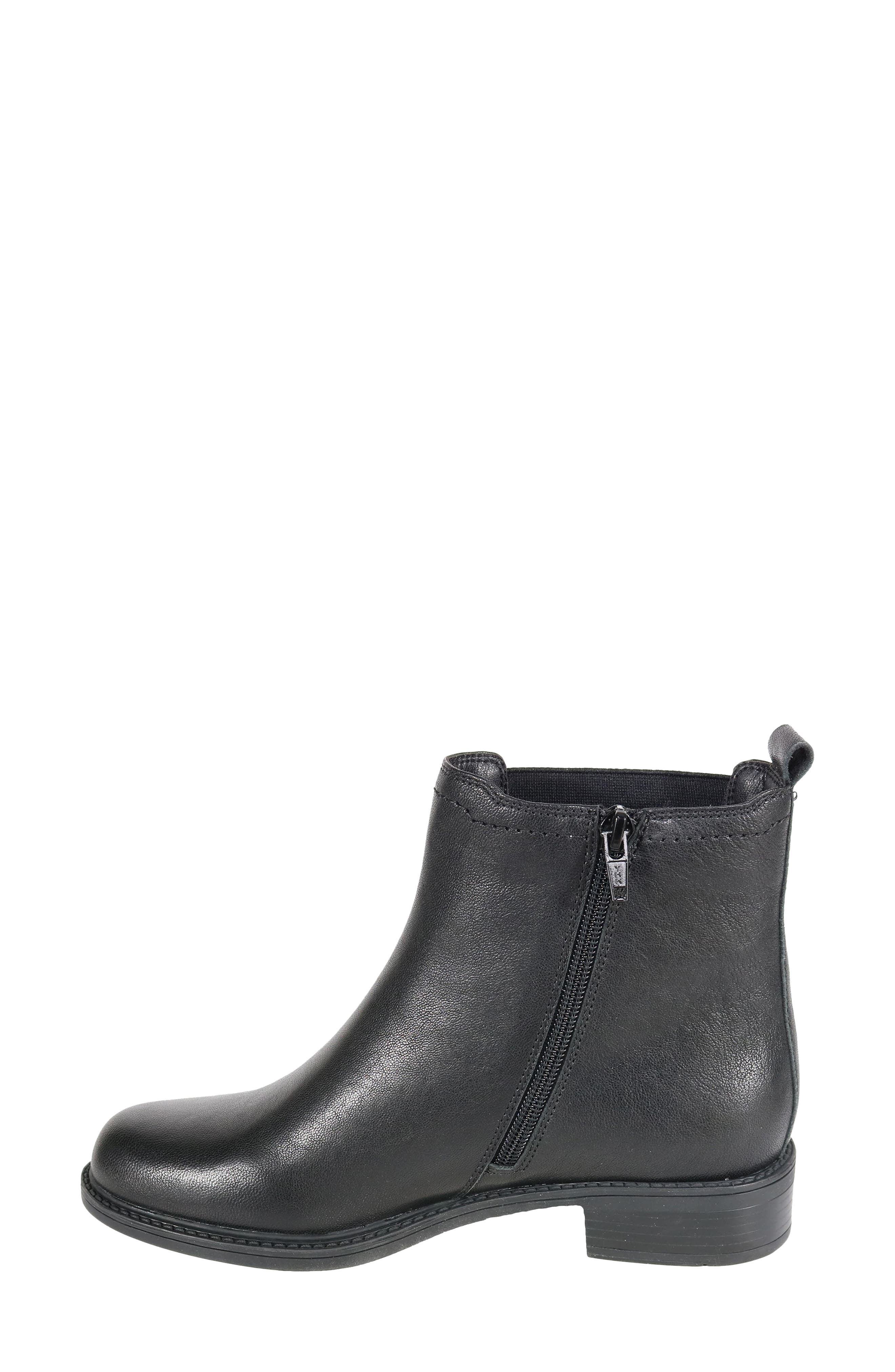 Casita Leather Bootie, Alternate, color, BLACK CALF