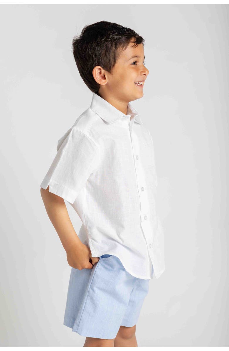 Florence Eiseman Linen-Look Short, Alternate, color, Lt Blue