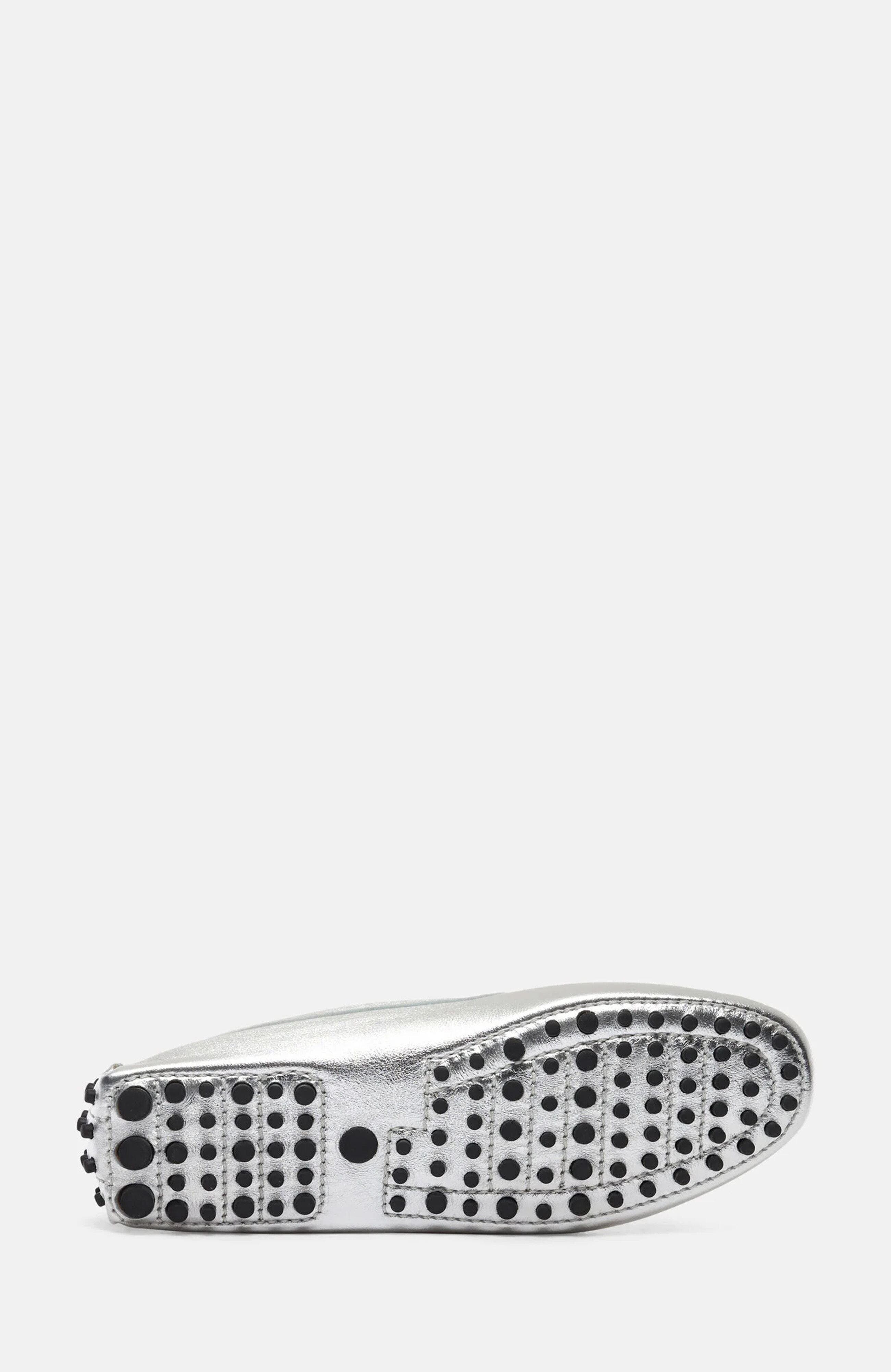 Ashley Driving Shoes, Alternate, color, Silver - Calf