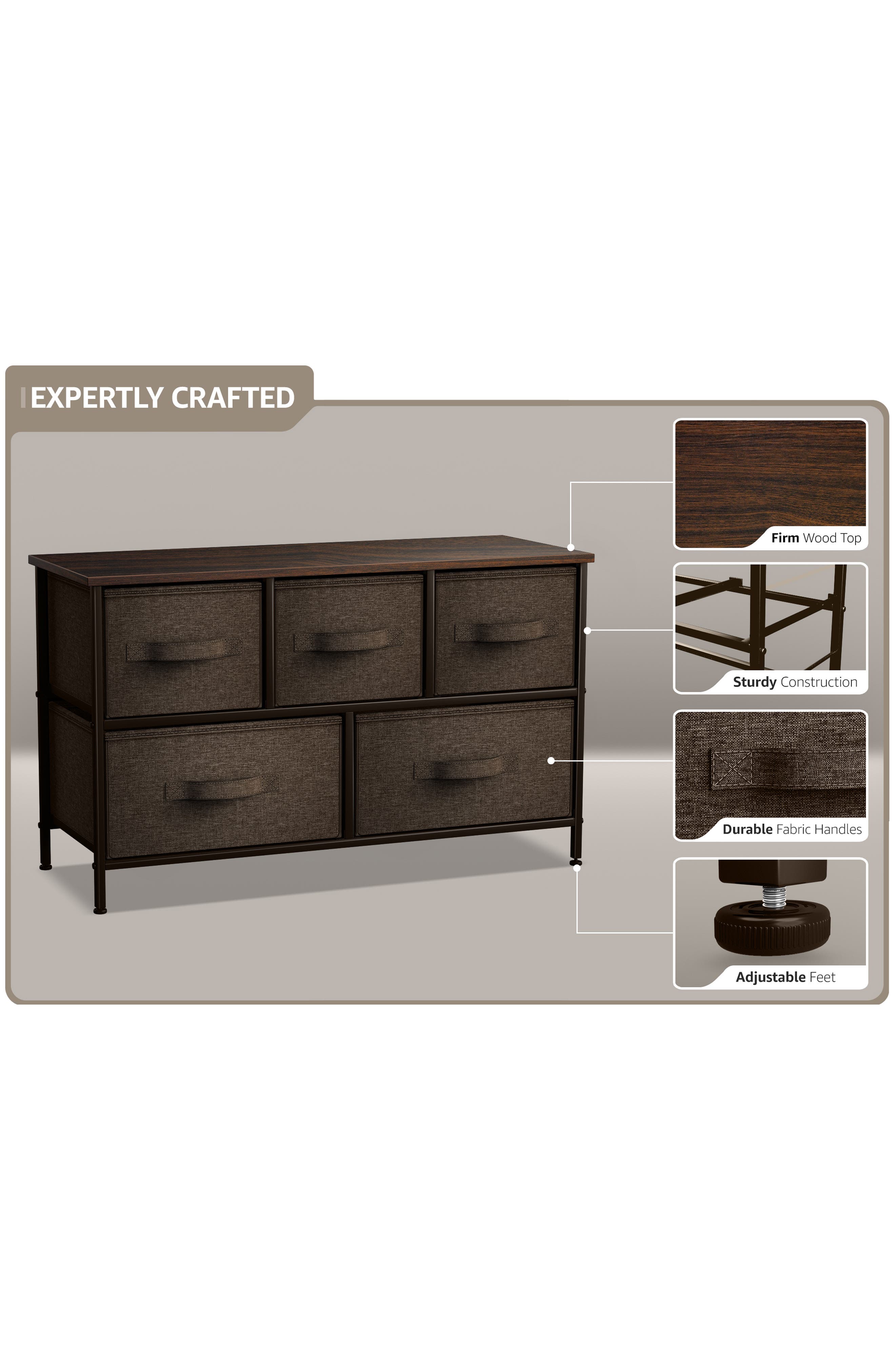 SORBUS Brown Storage Cube Dresser | Nordstromrack