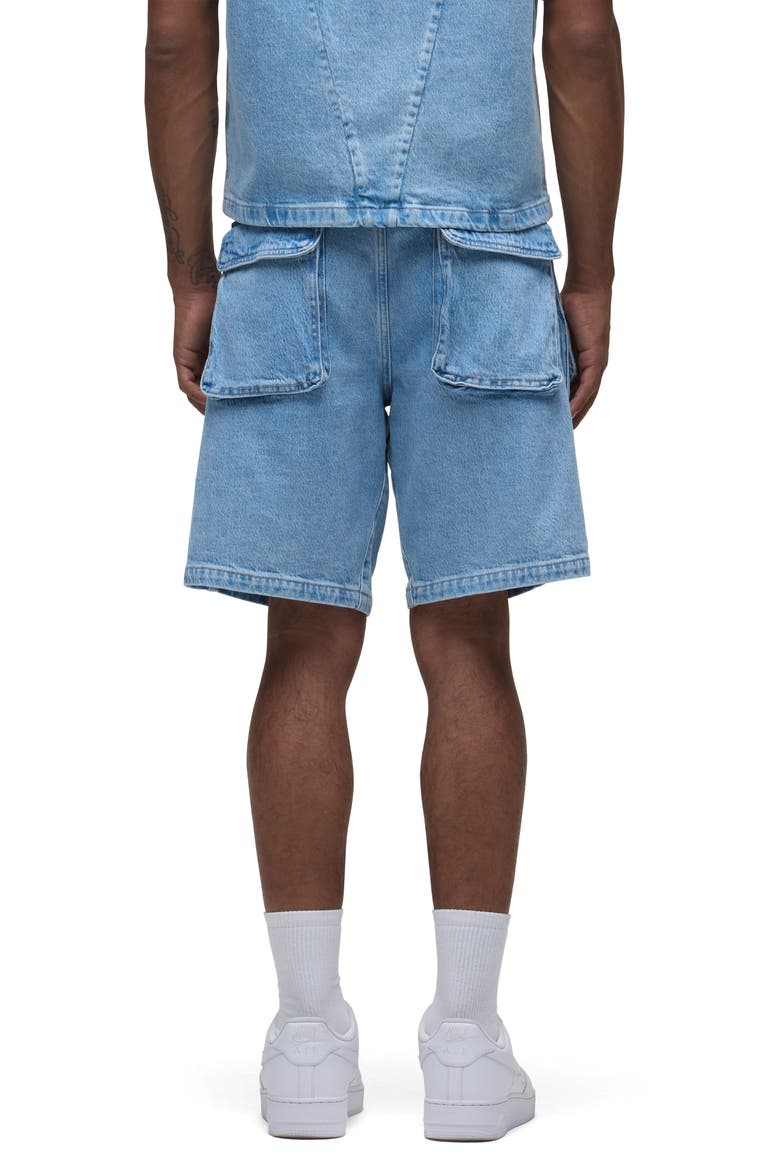 Industry Denim Cargo Shorts, Alternate, color, HAZY