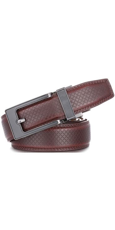 Crosshatch Leather Adjustable Ratchet Belt