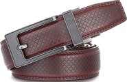 Mio Marino Crosshatch Leather Adjustable Ratchet Belt