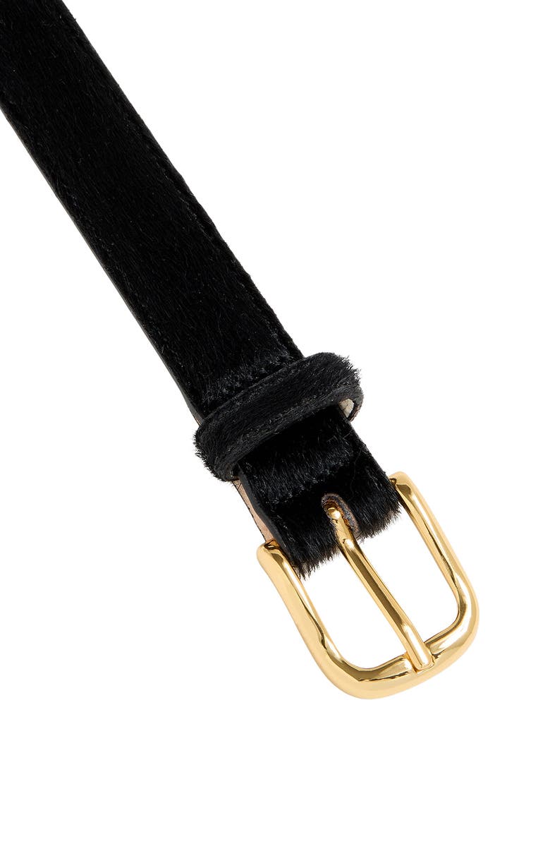 AUREUM No. 14 Genuine Calf Hair Belt, Alternate, color, Black/ Gold