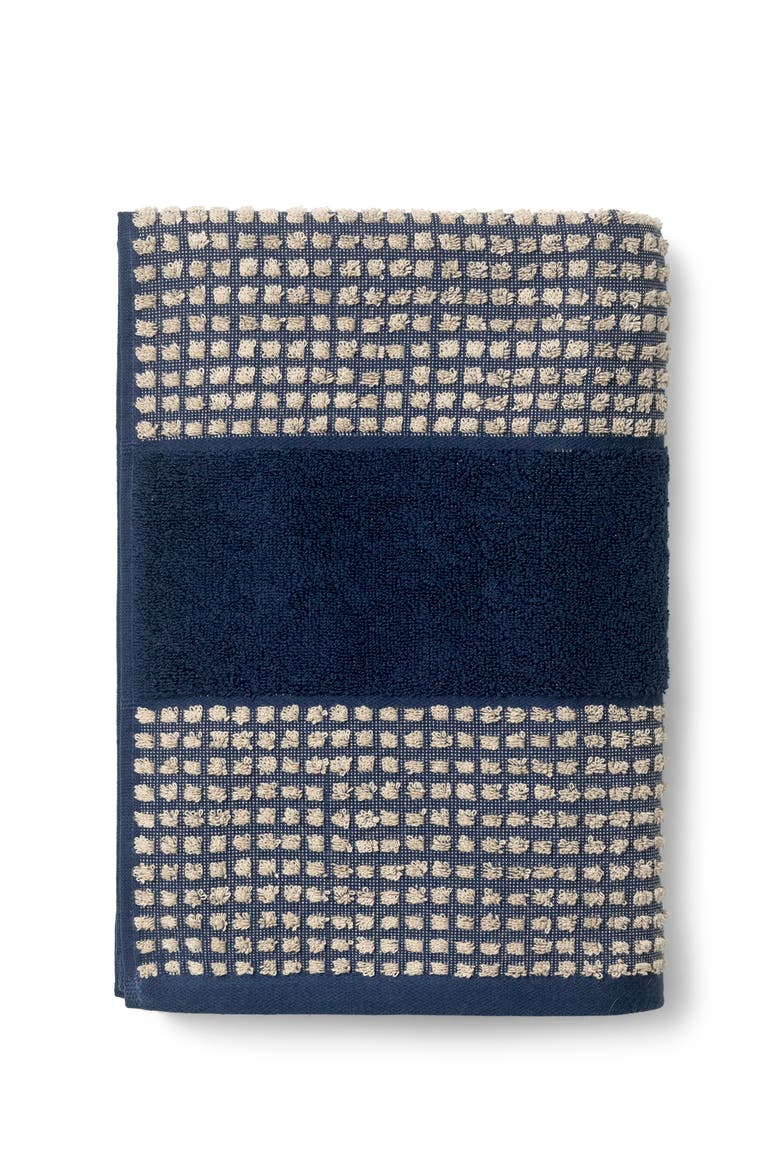 JUNA Check Bath Sheet, Alternate, color, Dark Blue/Sand