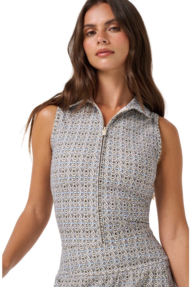 Moveknit Zip Crop Top, Alternate, color, ENGLISH MANOR MULTI