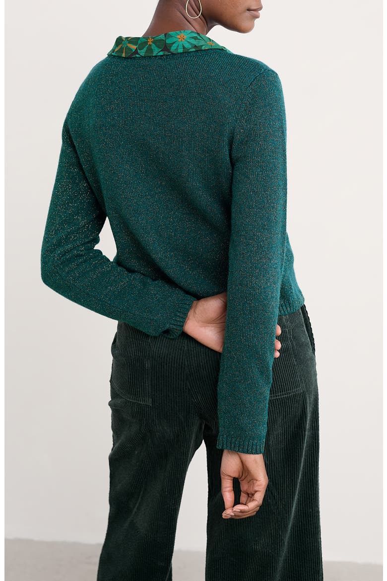 Tern Tide Sparkle Merino Wool Blend Cardigan, Alternate, color, KNIT MELANGE DARK WRECKAGE
