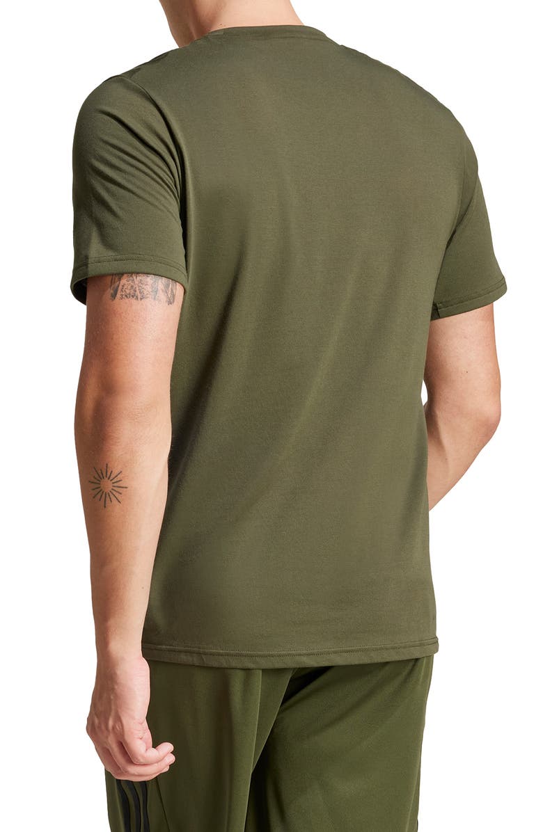 adidas Training Essentials Feel Ready Climacool T-Shirt, Alternate, color, Night Cargo/ Black