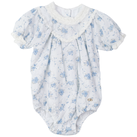 Floral Lace V-Neck Romper (Baby)