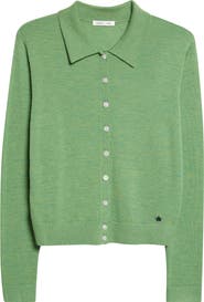 Sandy Liang Ley Merino Wool Cardigan