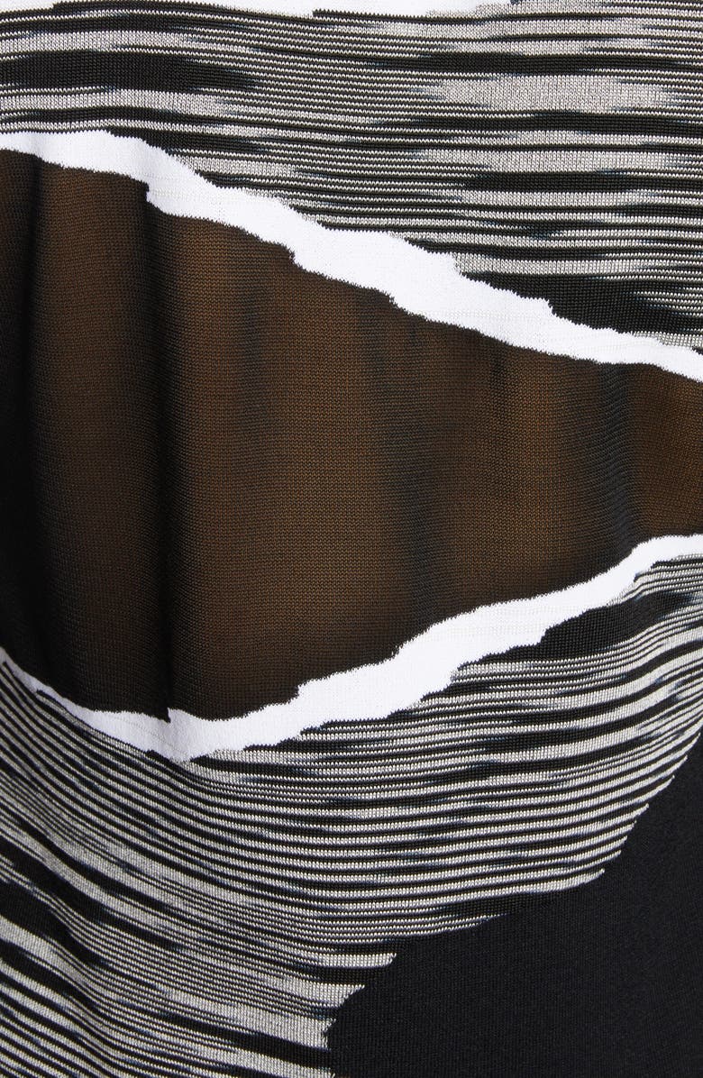 Missoni Space Dye Intarsia Wave Cotton Cardigan, Alternate, color,