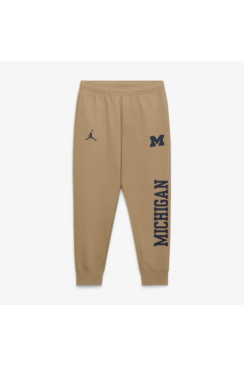 Men's Jordan Brand  Beige Michigan Wolverines Primetime Club Fleece Joggers, Main, color, Beige