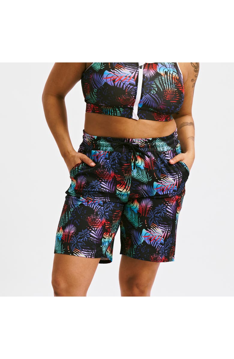 TomboyX 9-Inch Lined Board Shorts, Main, color, Palm Dreams