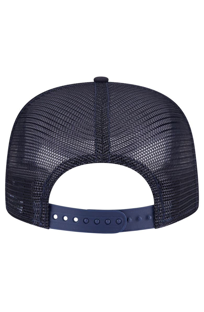 New Era Men's New Era Navy Detroit Tigers Seeing Diamonds A-Frame Trucker 9FIFTY Snapback Hat, Alternate, color, Navy