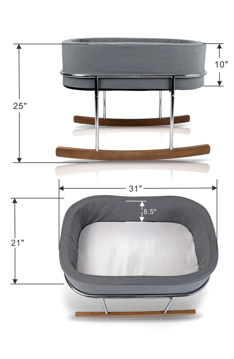 BABY CASTLE Modern Design Rocking Bassinet, Alternate, color, 