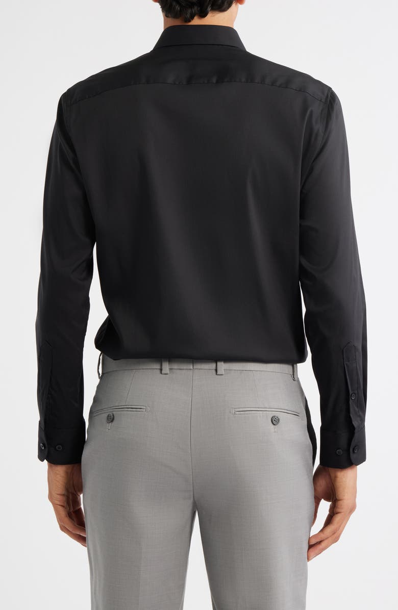 Eterna Slim Fit Peformance Button-Up Shirt, Alternate, color, Black